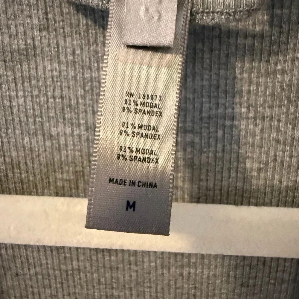 Skims Sleep Robe Heather Grey Ribbed Long Sleeve Open Front Cardigan Medium